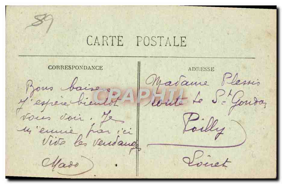 CPA Monastere de Ste Marie de La Pierre qui Vire Le Monastere — Rückseite