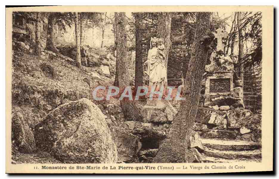 CPA Monastere de Ste Marie de La Pierre qui Vire La vierge du chemin de croix 