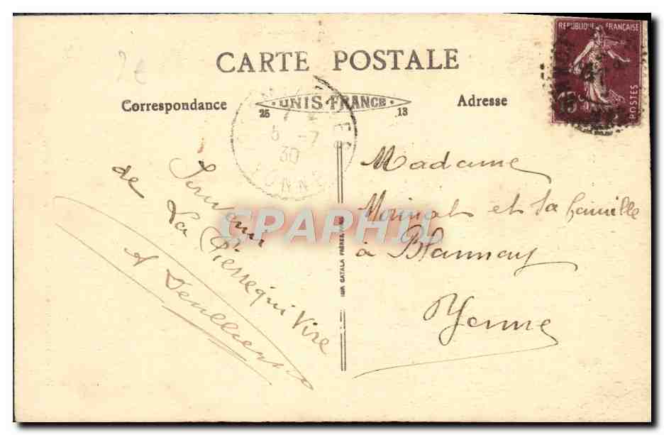 CPA Monastere de Ste Marie de La Pierre qui vire La vierge du chemin de croix  — Verso