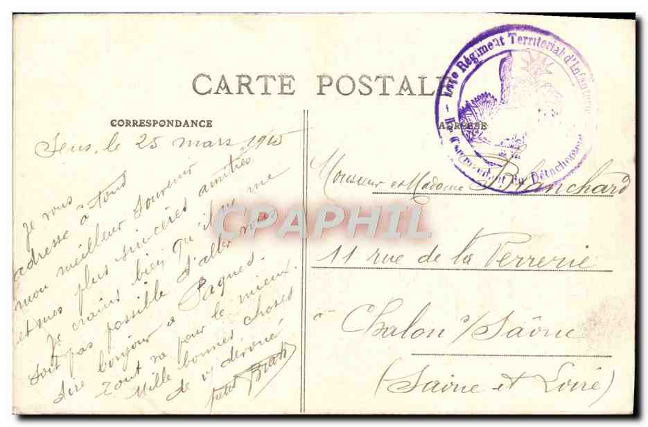 CPA Sens Le Cathedrale et le Palais synodal sur le cote  — Rückseite