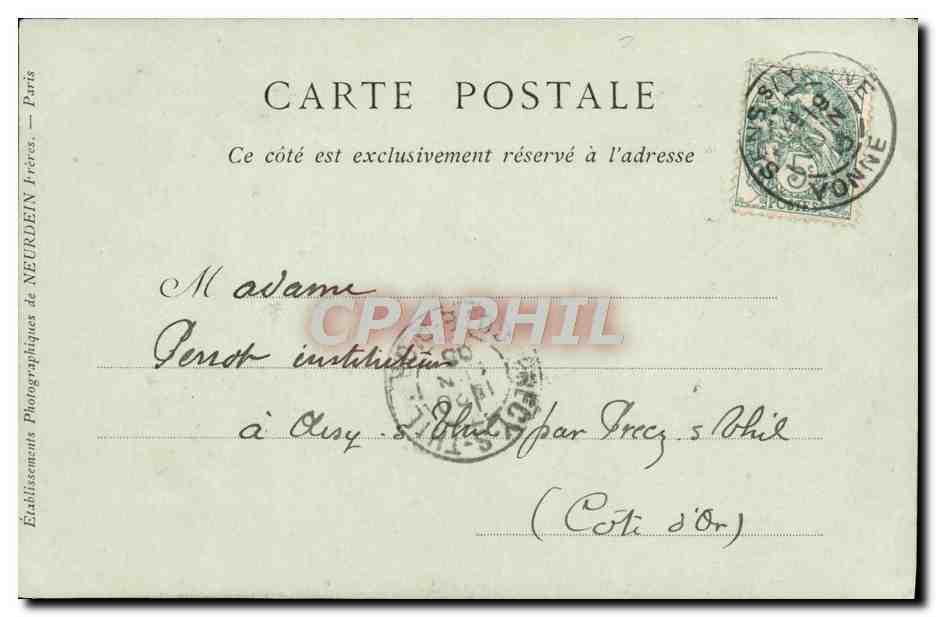CPA Sens La Poterne des Anciennes fortifications Gallo romaines  — Rückseite