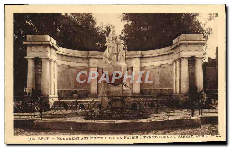 Sens — Monument aux Morts pour la Patrie — Peynot, sculpt., Jarnat, arch.