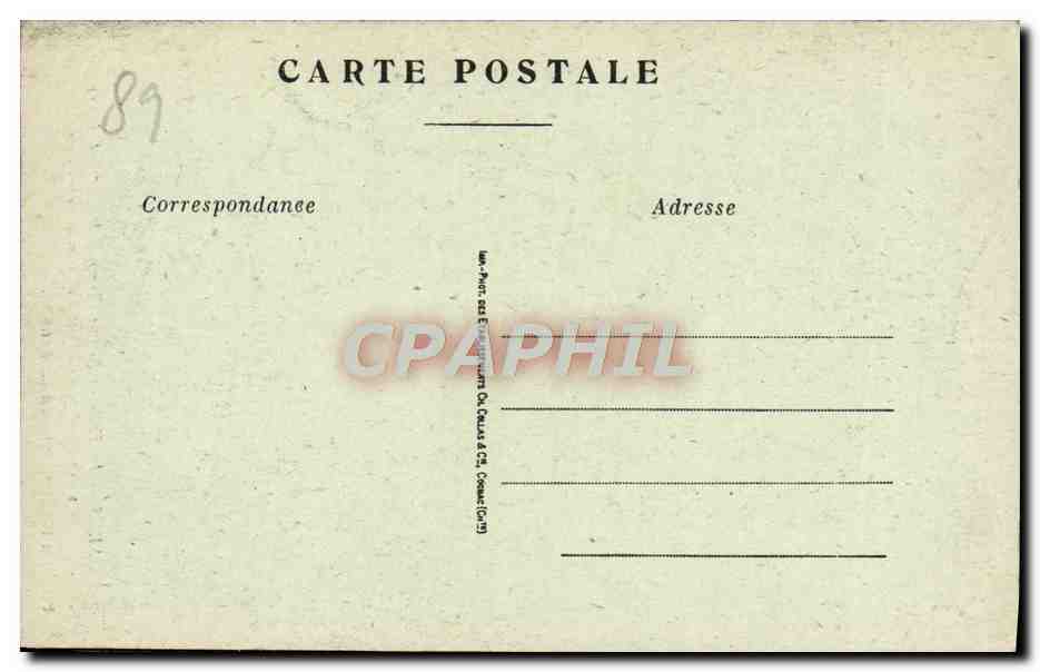 Sens — La Fuite en Egypte (Sommeil de l'Enfant Jésus) — œuvre de Mme Léon Bertaut dans la Cathédrale — Poulain-Rocher, imp.-édit., Sens — Rückseite