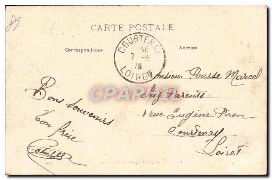 CPA Sens Le Square Jean Cousin — Verso