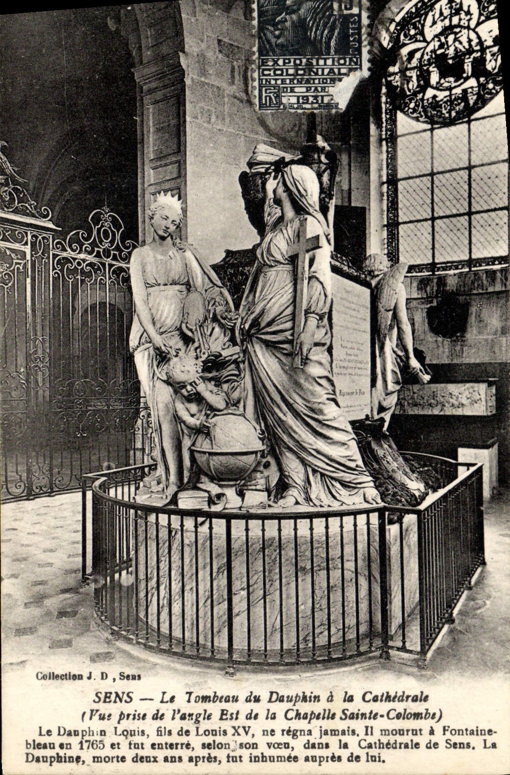 Sens — Le Tombeau du Dauphin à la Cathédrale (Chapelle Sainte-Colombe) — Collection J. D. Sens