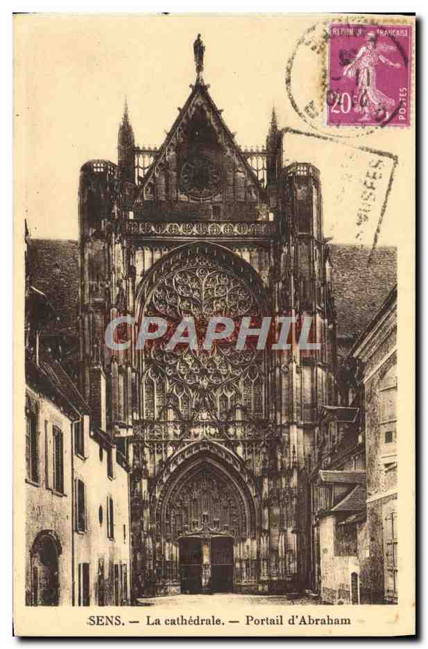 SENS — La cathédrale — Portail d'Abraham