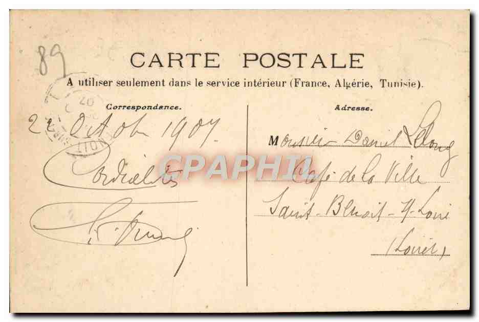 CPA Sens La Cathedrale le Portail de Moise — Rückseite