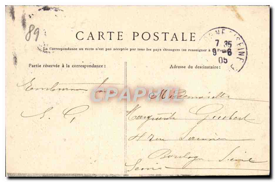 CPA Sens La Cathedrale et la Place — Rückseite