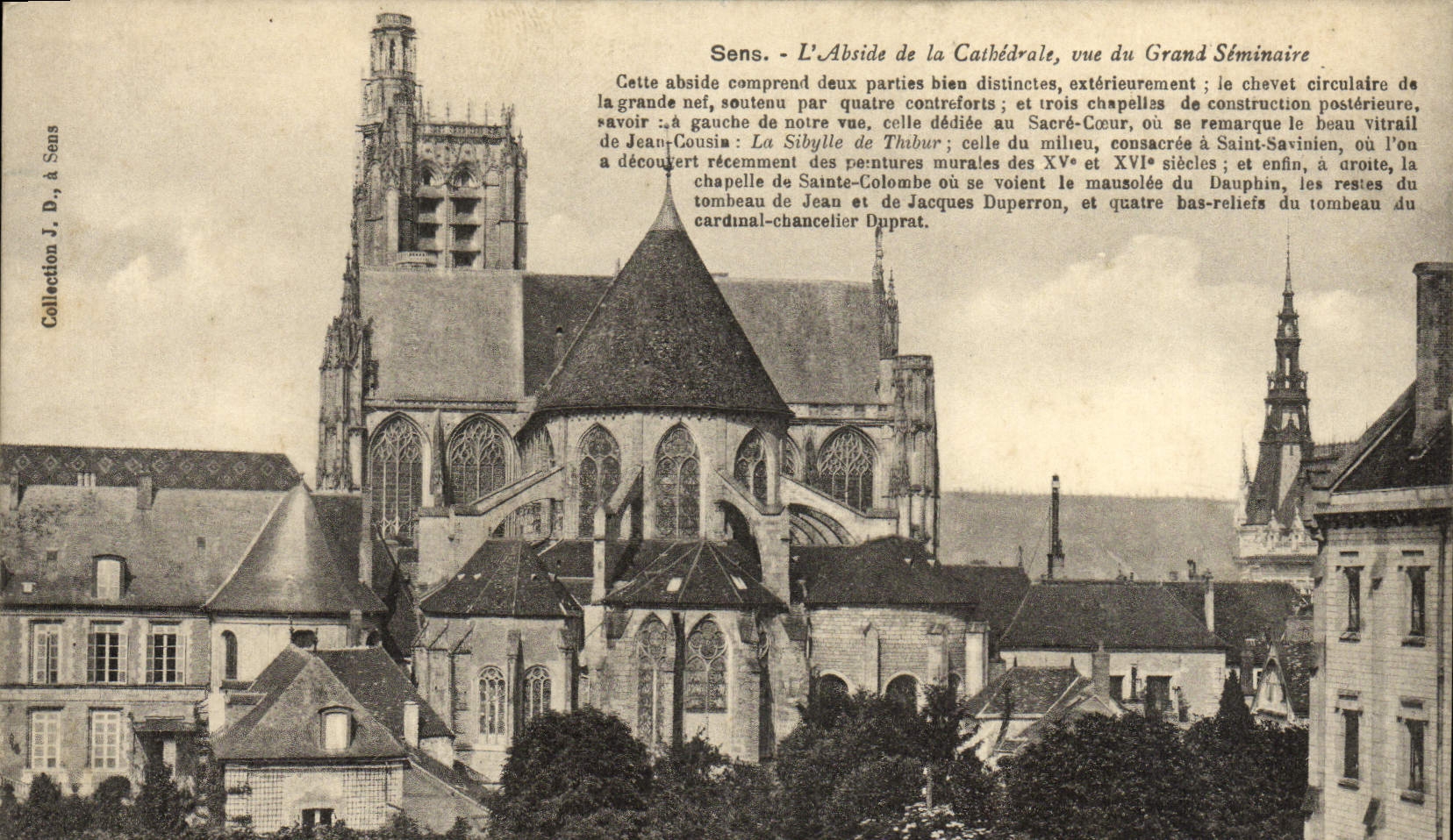 Sens - Die Apse der Kathedrale, Blick vom Grand Seminary