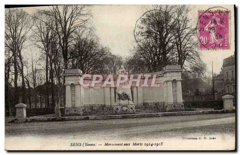 SENS (Yonne) — Monument aux Morts 1914-1918 — Collection J. D. Sens