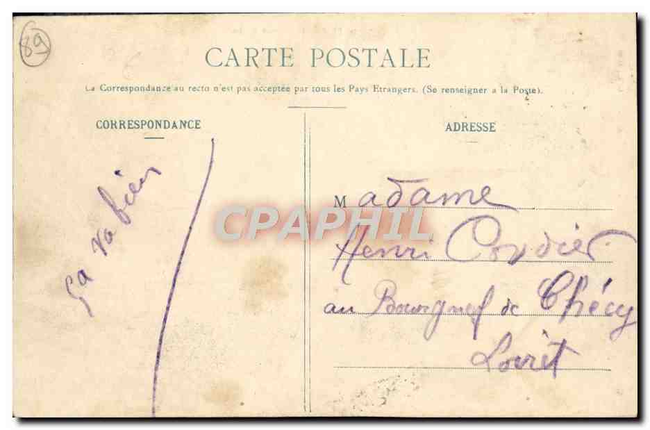 CPA Sens Vue prise de la Maison Barbot — Rückseite