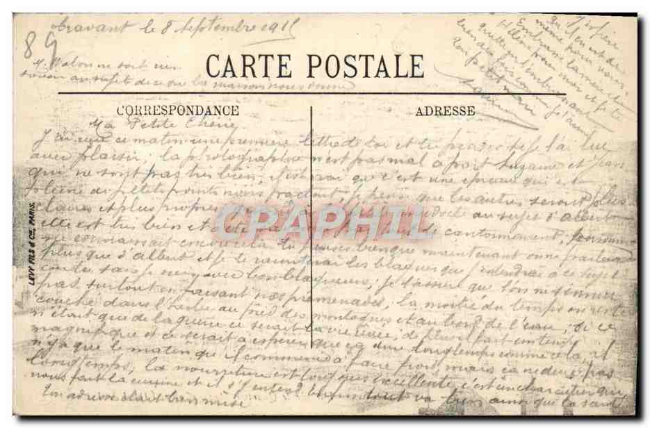CPA Sens Vue sur le Quartier Madagascar et l'Hotel de Ville — Rückseite