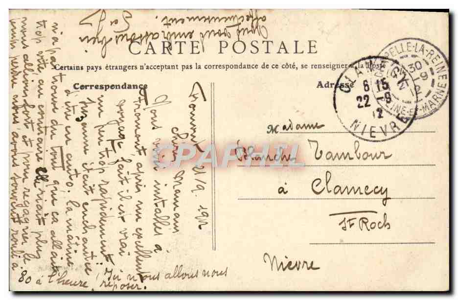 Abtei Sainte-Marie de la Pierre-qui-Vire (Yonne) — Allgemeiner Blick — Verleger unbekannt, Nr. 7 — Rückseite