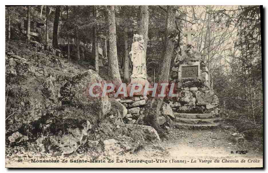 Monastère de Sainte-Marie de La-Pierre-qui-Vire (Yonne) — La Vierge du Chemin de Croix — éditeur S. R. P.