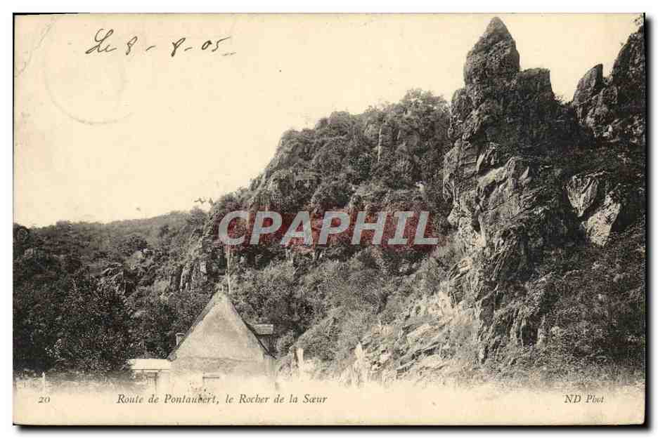 CPA Route de Pontaubert Le Rocher de la Soeur