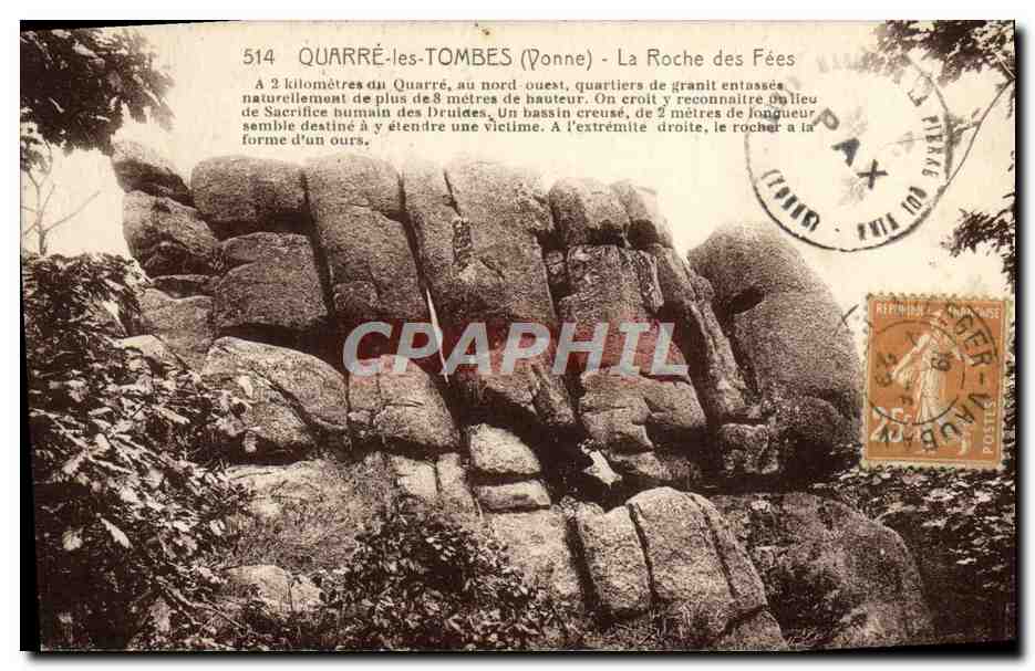 CPA Quarre les Tombes La Roche des Fees