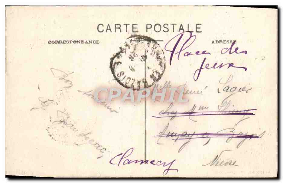 CPA Quarre les Tombes La Roche des Fees — Back