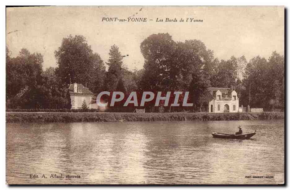 CPA Pont sur Yonne Les Bords de l'Yonne
