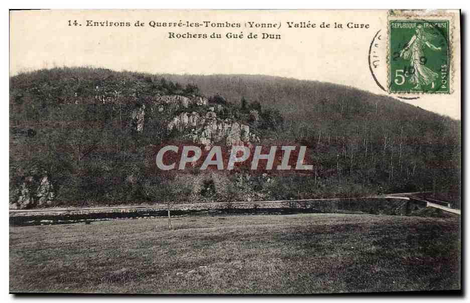 CPA Environs de Quarre Les Tombes Vallee de la Cure Rochers du Gue de Dun