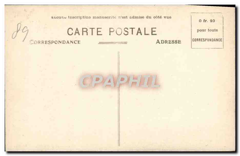 CPA St Fargeau La Piece d'eau du Chateau — Back