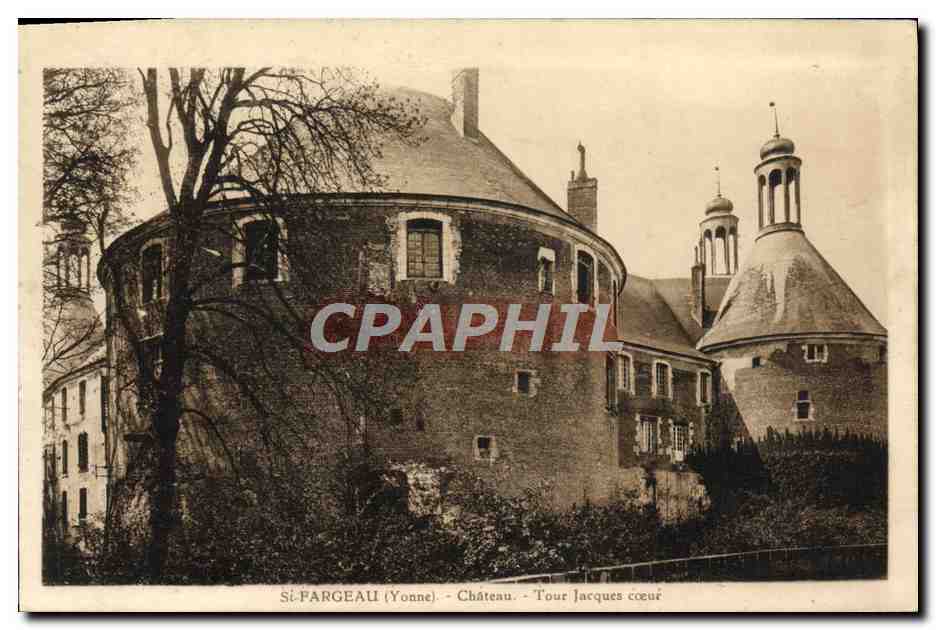 CPA St Fargeau Chateau Tour Jacques coeur