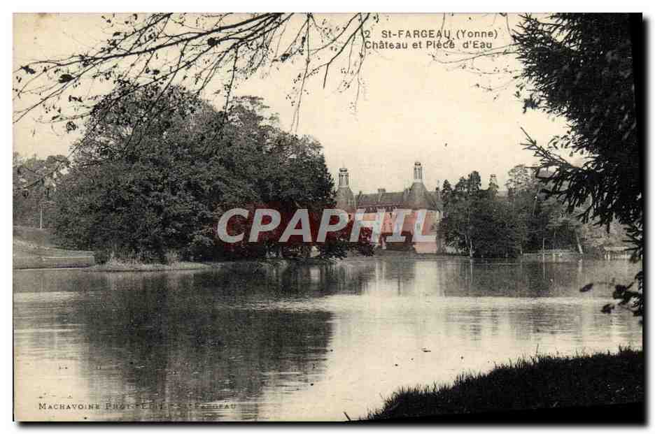 CPA St Fargeau Chateau et Plece d'Eau