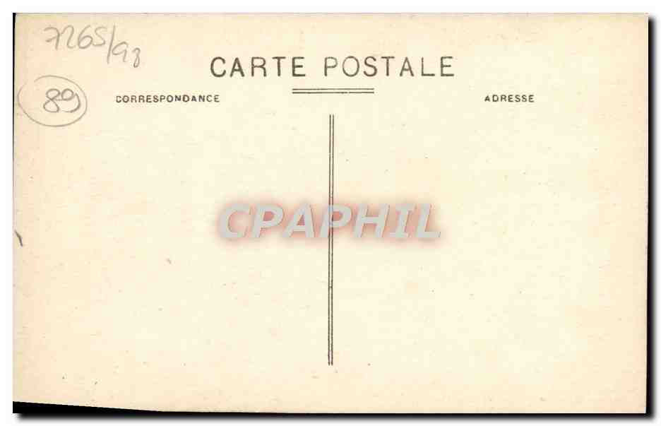CPA St Fargeau Chateau et Plece d'Eau — Back