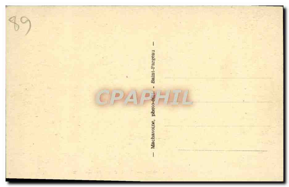 CPA St Fargeau Piece d'eau et Chateau — Back