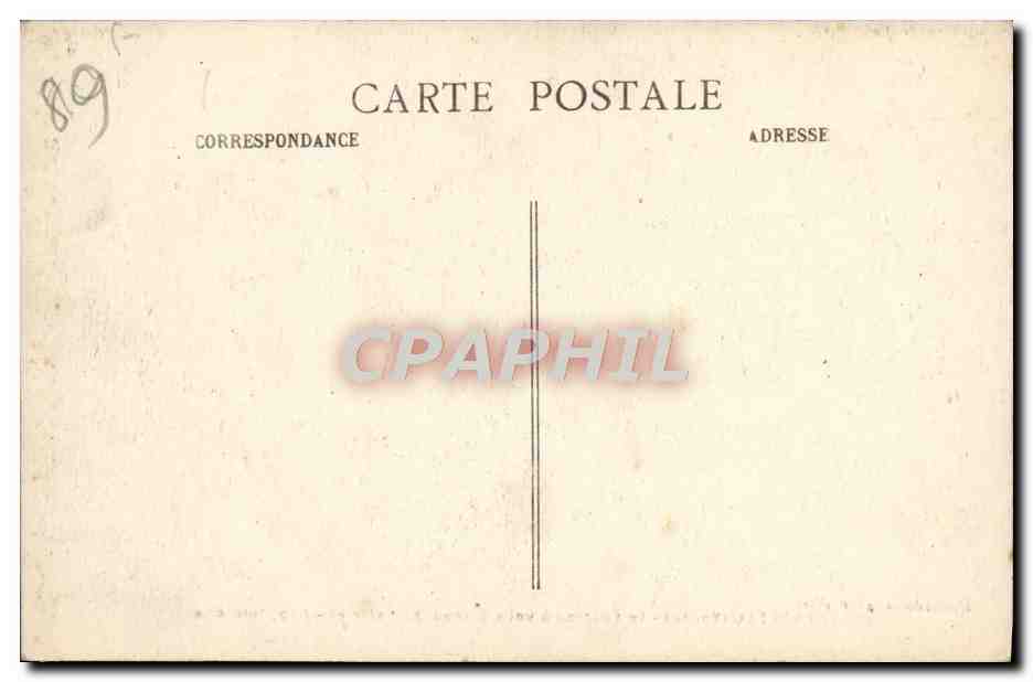 CPA St Fargeau Le Chateau a vol d'Oiseau — Back