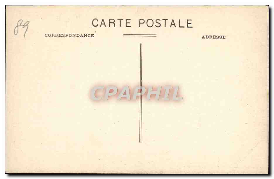 CPA St Fargeau et le Chateau du Chateau — Back
