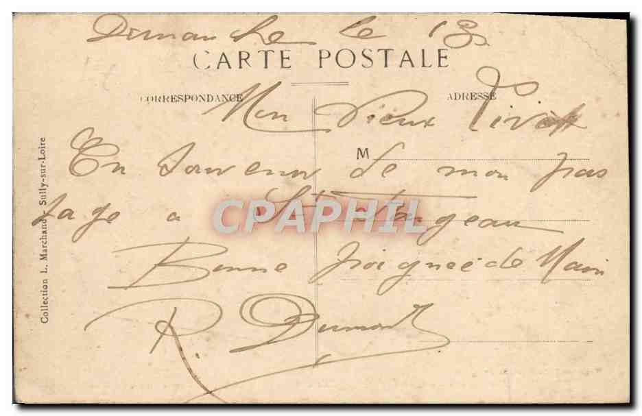 CPA St Fargeau Entree du Chateau — Back