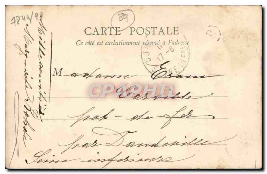 CPA St Florentin Entree principale de l'Eglise — Back
