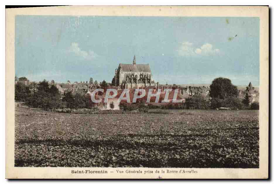CPA St Florentin Vue Generale prise de la Route d'Avrelles