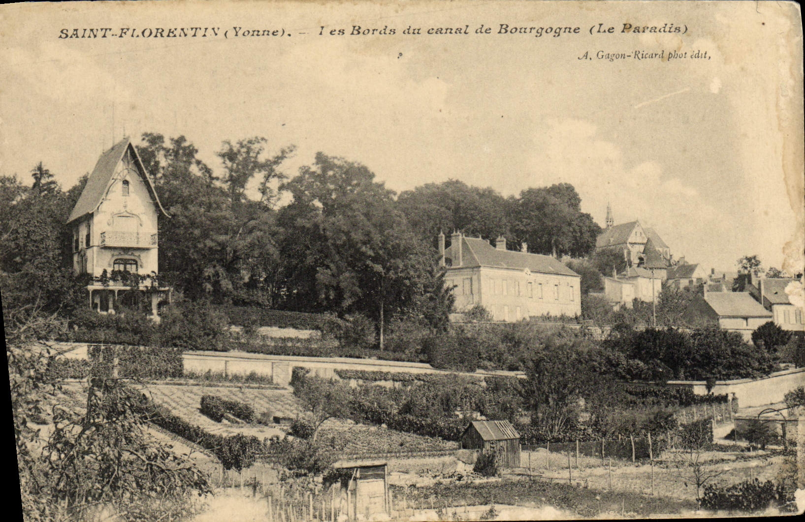 Saint-Florentin (Yonne) — Les Bords du canal de Bourgogne (Le Paradis) — A. Gagon-Ricard phot édit