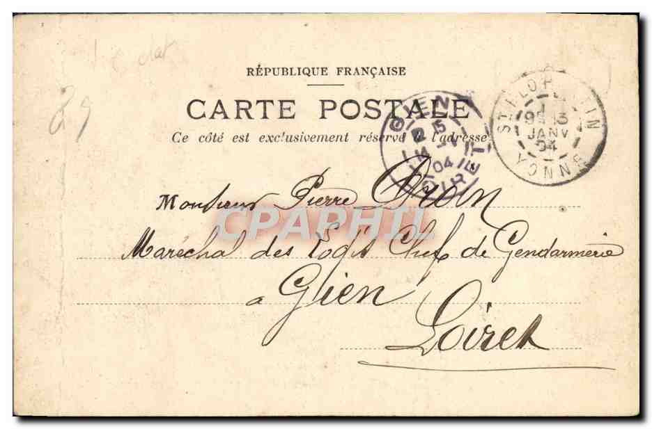 CPA Saint Florentin Les Bords de l'Armance — Back