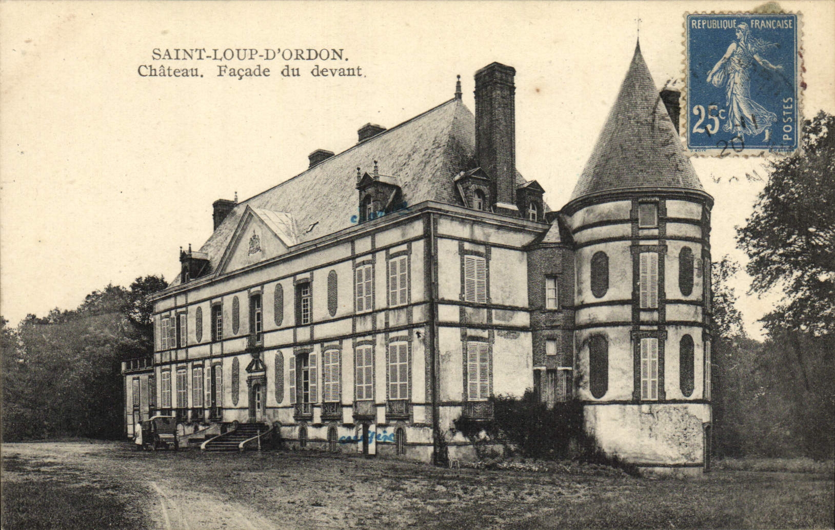 Saint-Loup-d'Ordon — Château. Façade du devant. — E. Desain, n° 16