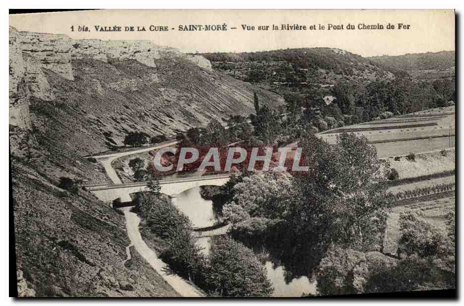 Vallée de la Cure - Saint-Moré — Vue sur la Rivière et le Pont du Chemin de Fer