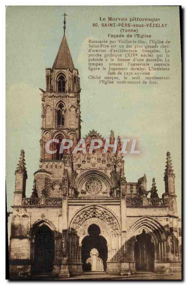 Saint-Père-sous-Vézelay — Façade de l'église — Artistic, bd Brune, 177