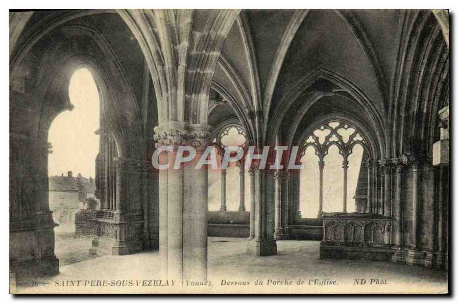 Saint-Père-sous-Vézelay — Dessous du Porche de l'Église — ND Phot.