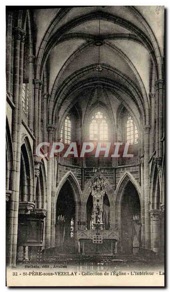 St-Père-sous-Vézelay — Innenansicht der Kirche — Pothain, Verlag, Avallon n°32
