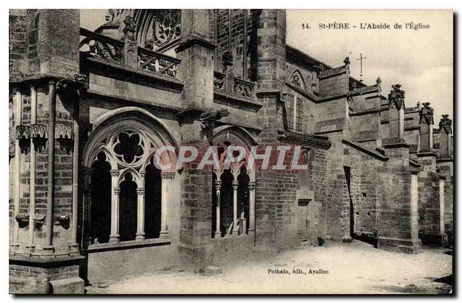CPA St Pere L'Abside de l'Eglise