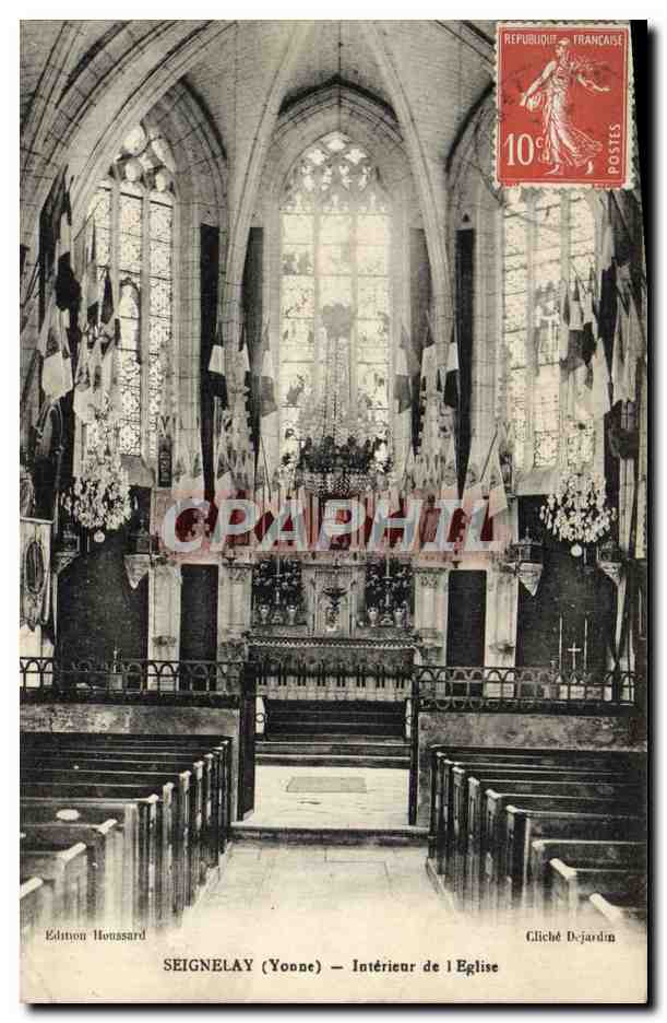 CPA Seignelay Interieur de l'Eglise