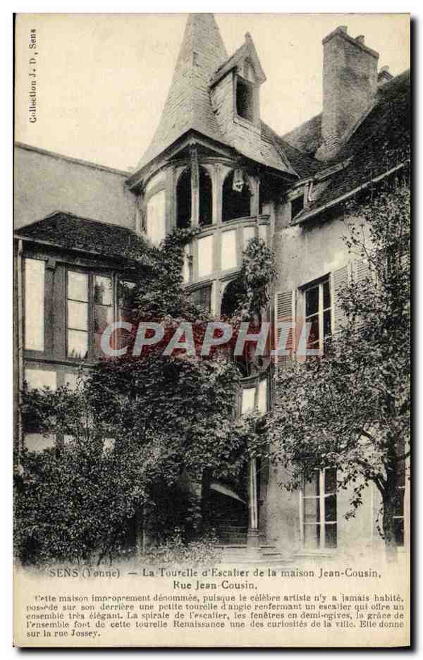 SENS (Yonne) — La Tourrelle d'Escalier de la maison Jean-Cousin, Rue Jean-Cousin
