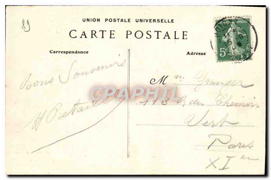 Sens — Les Fortifications Gallo-Romaines et la Poterne des Quatre-Mares — Collection J D Sens — Reverso