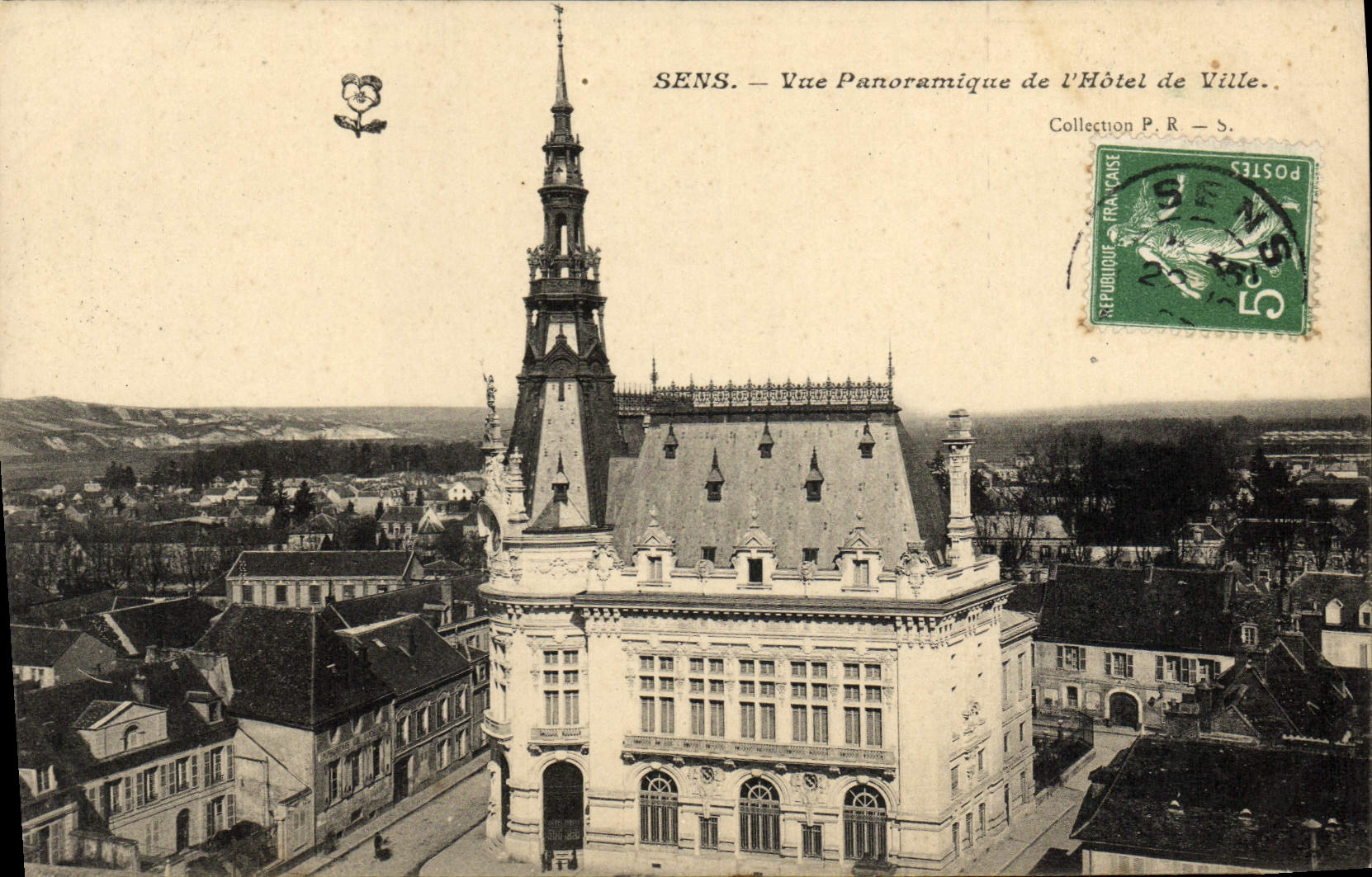 SENS — Vue Panoramique de l'Hôtel de Ville — Collection P.R.-5.