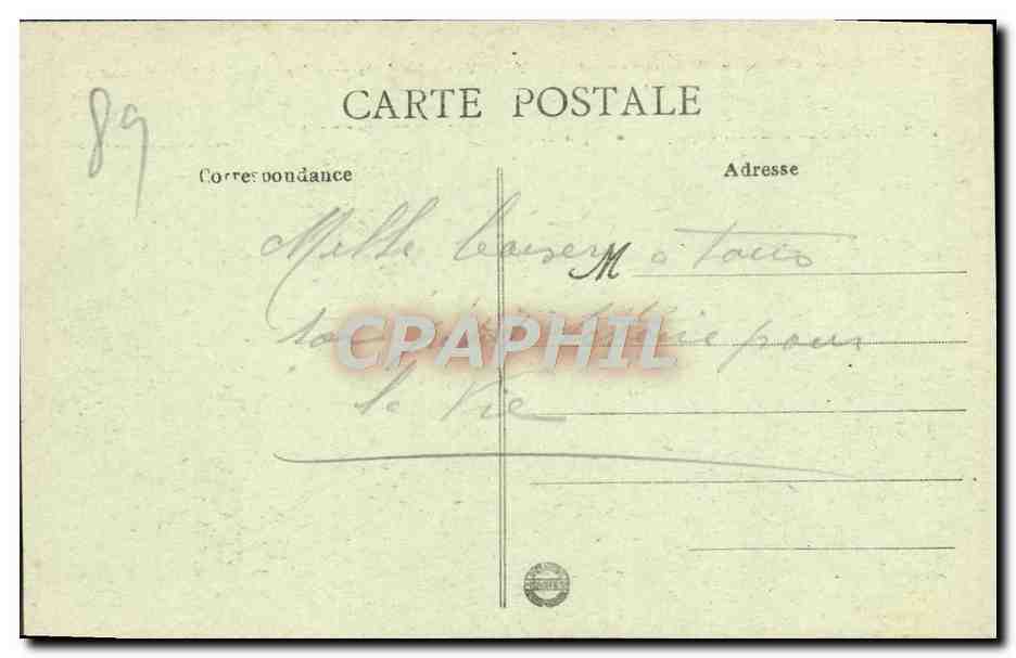Sens (Yonne) — Panorama de la partie nord de la Ville (Vue prise de la première galerie de la Cathédrale) — Collection J. D. Sens — Achterkant