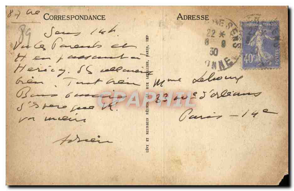 Sens — Place Drapés — Édition Loiseau — Reverso