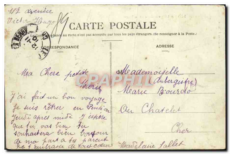 CPA Sens La Cathedrale et la Place — Rückseite