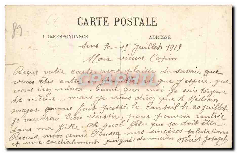 Sens — Place de la République et le Marché Couvert — LL. — Rückseite