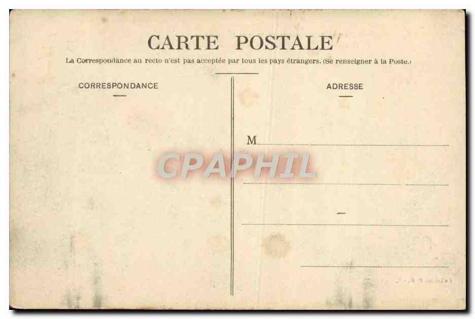 CPA Sens L'Inondation Janvier 1910 L'eau envahit la Route de Paris et la rue de Carnot  — Rückseite